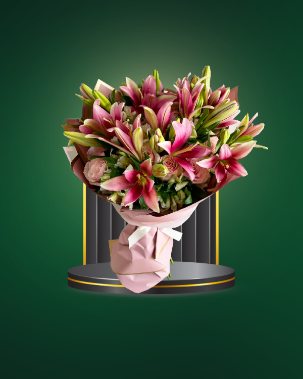 Bouquet Lirios Mor - COD. 646